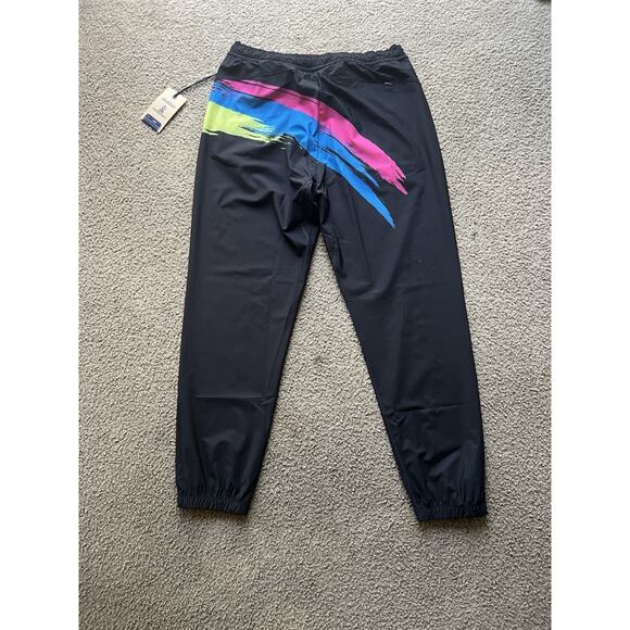 Chubbies Ultimate Sport Jogger The Living Colors Retro Mens L Black Multicolor - Picture 5 of 5